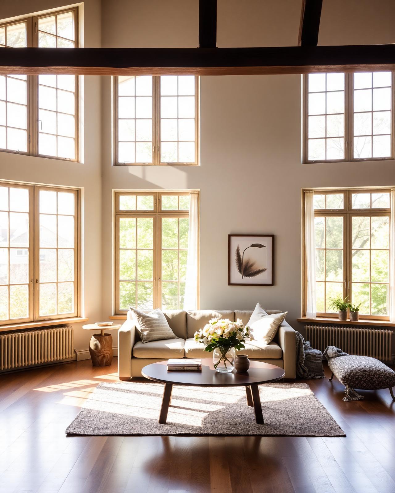 Bright living room interior
